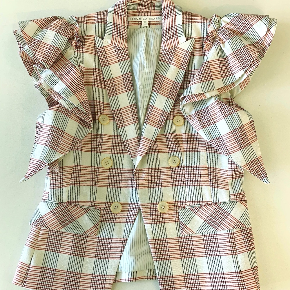 Veronica Beard Plaid Top